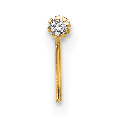 10K Yellow Gold 1.5mm Set Of 3 Cz Nose Studs