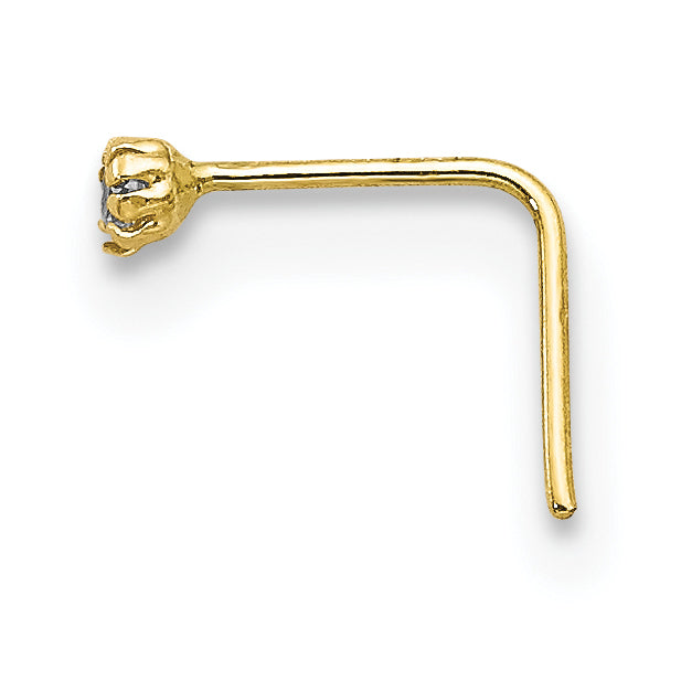 10K Yellow Gold 1.5mm Set Of 3 Cz Nose Studs