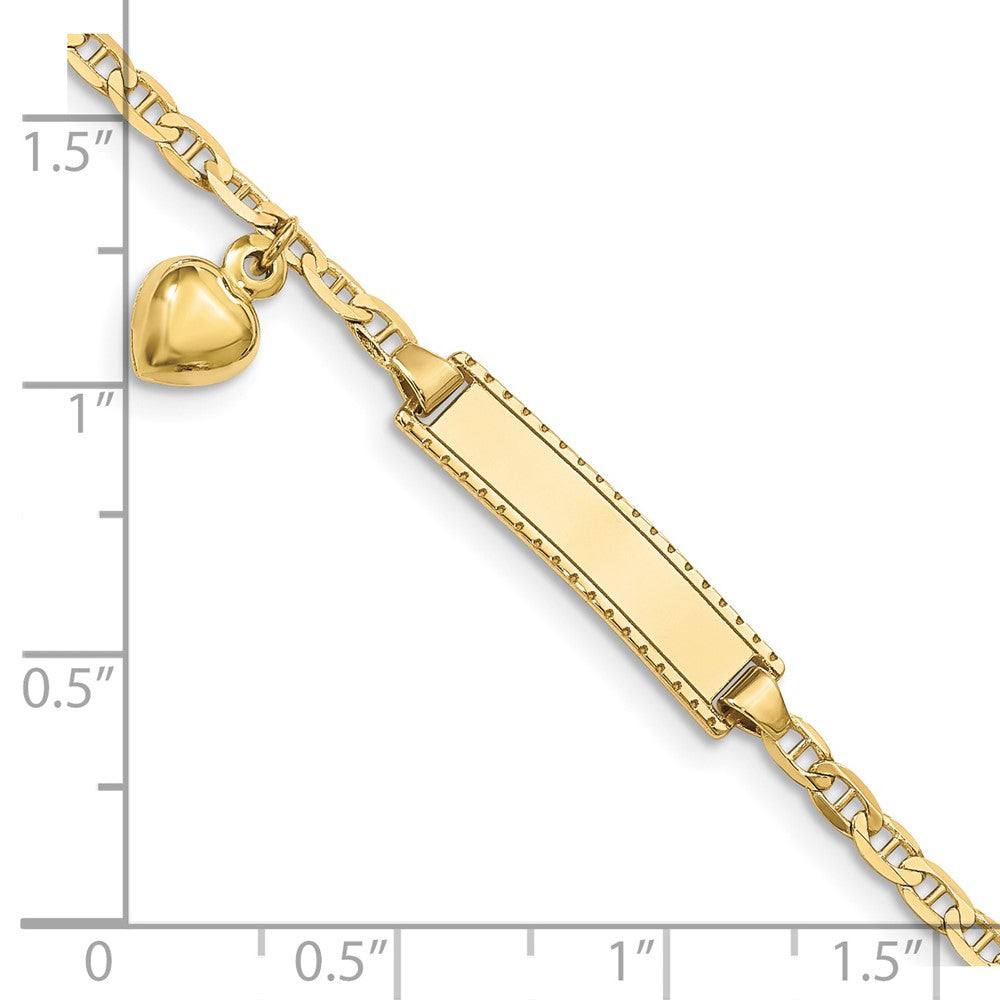 10k Yellow Gold Flat Anchor Link ID Bracelet