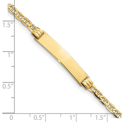 10k Yellow Gold Anchor Link ID Bracelet