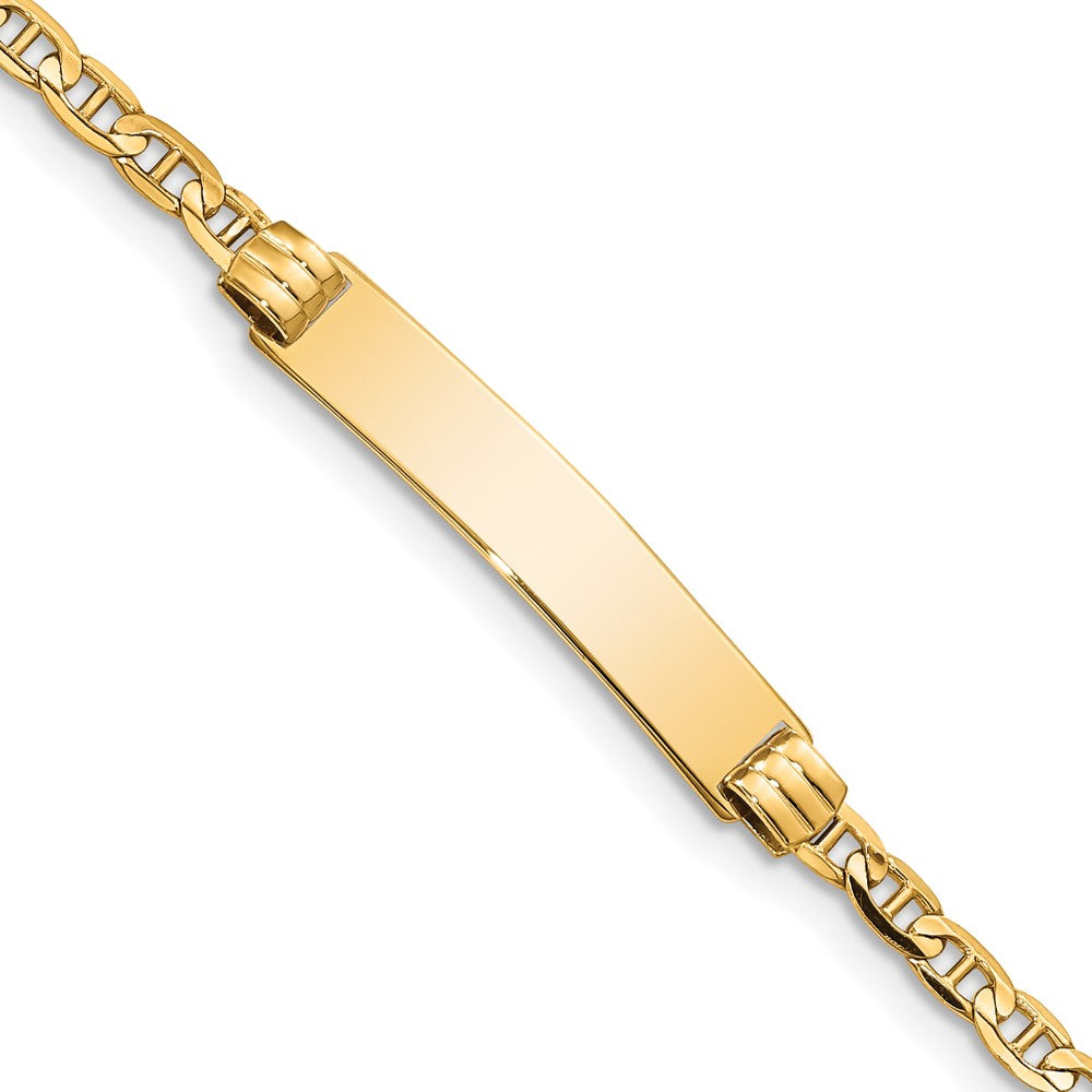 10k Yellow Gold Anchor Link ID Bracelet