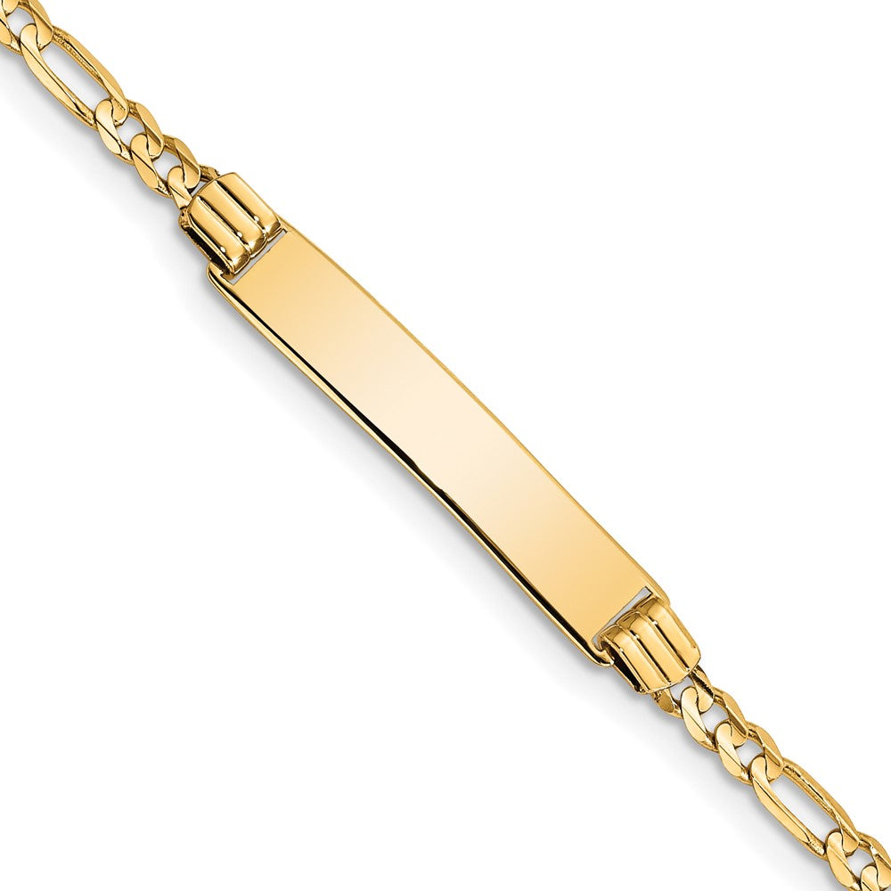 10k Yellow Gold Figaro Link ID Bracelet