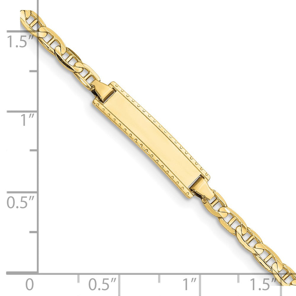 10k Yellow Gold Anchor Link ID Bracelet