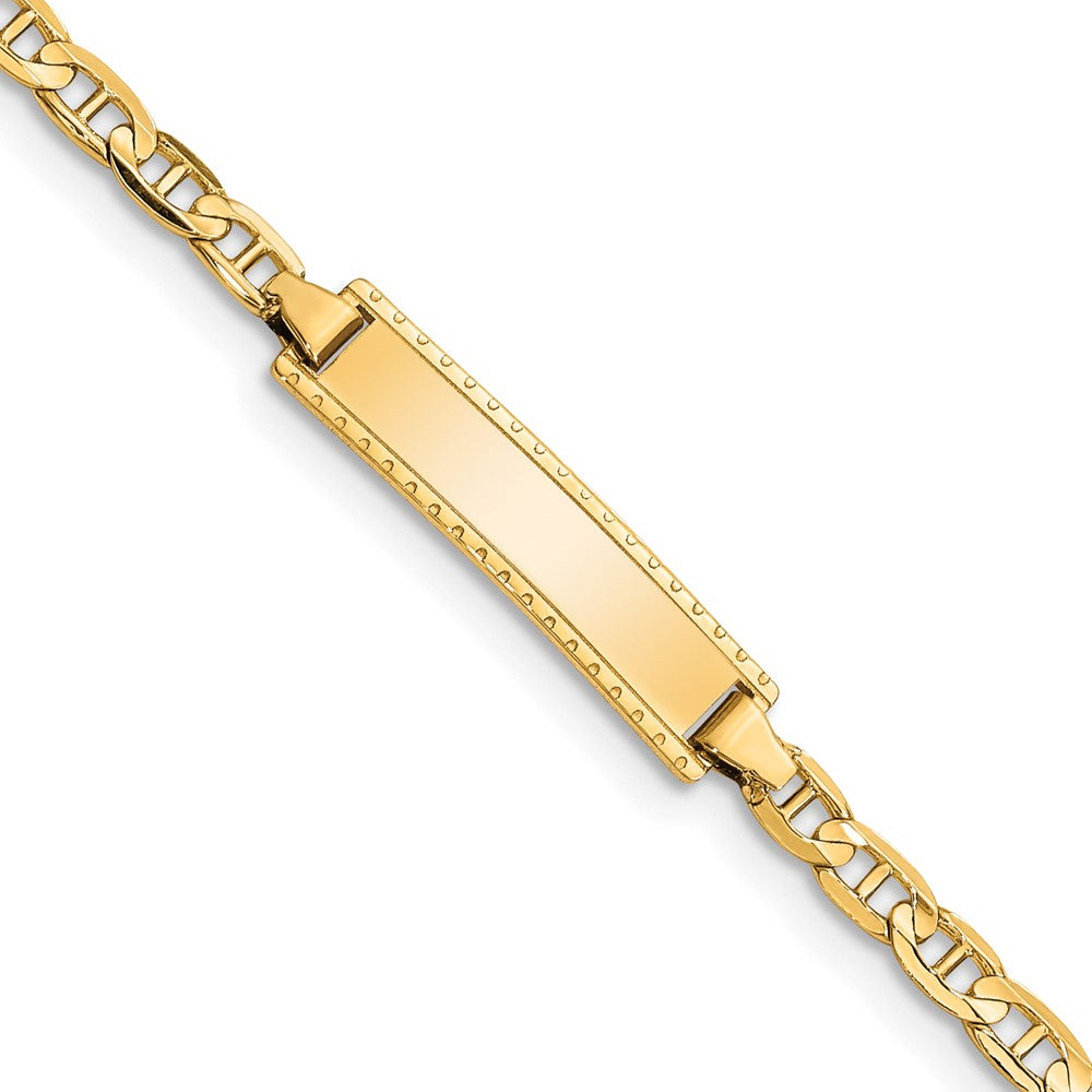10k Yellow Gold Anchor Link ID Bracelet