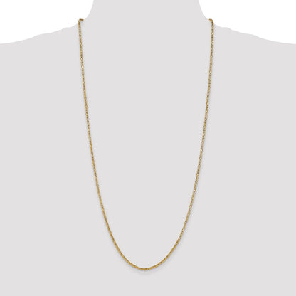 3 Inch 10K Yellow Gold 10K 2mm Byzantine Chain Necklace
