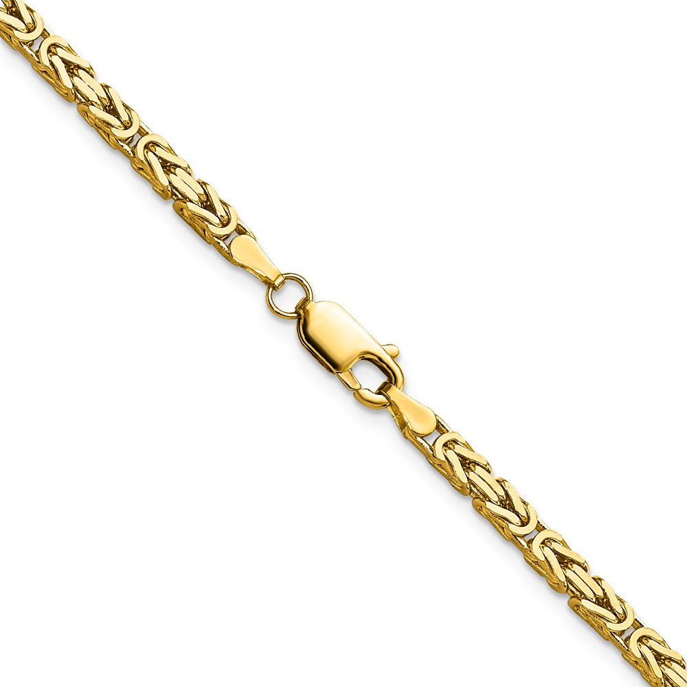 2 Inch 10K Yellow Gold 10K 2.5mm Byzantine Chain Necklace