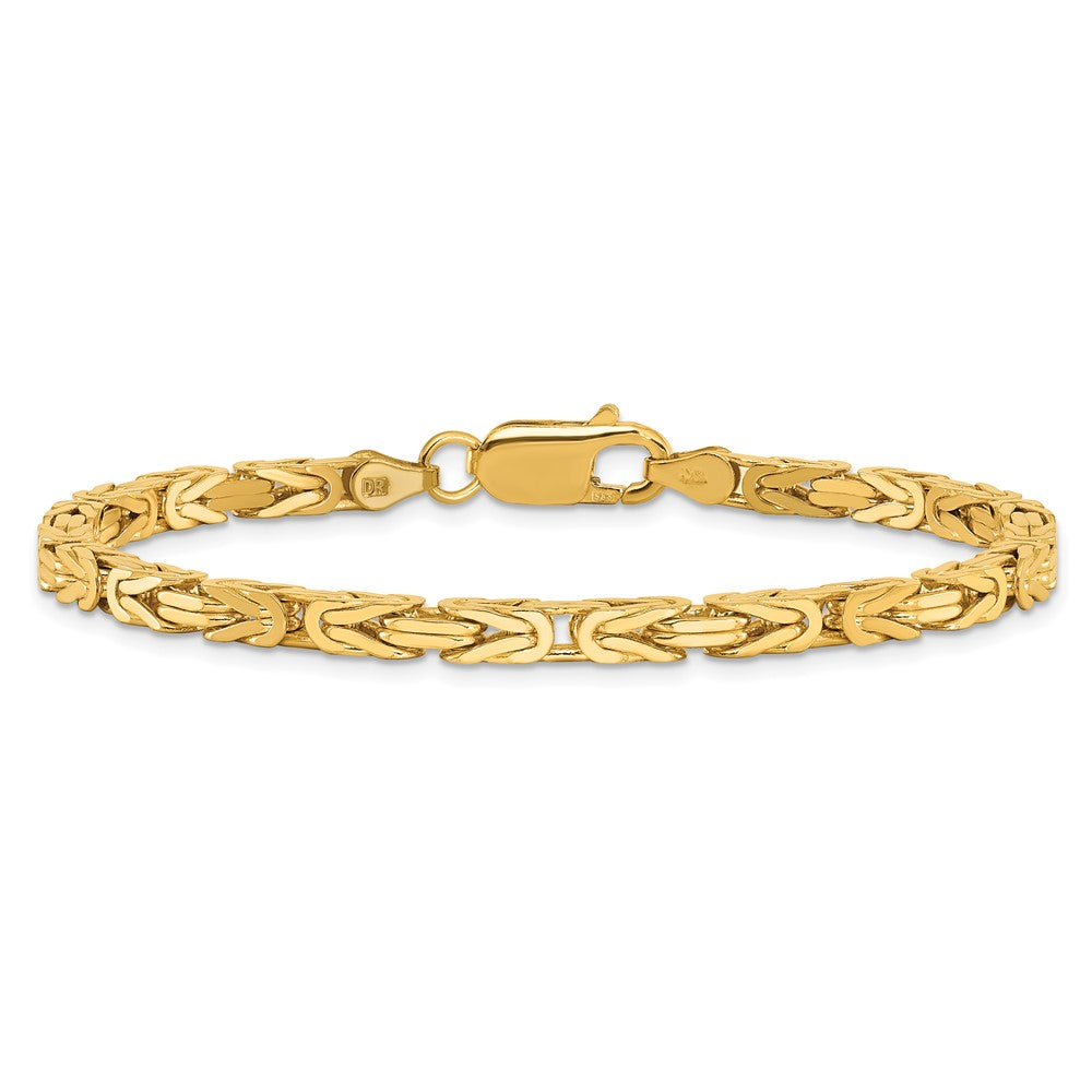 7 Inch 10K Yellow Gold 10K 3.25mm Byzantine Chain Bracelet