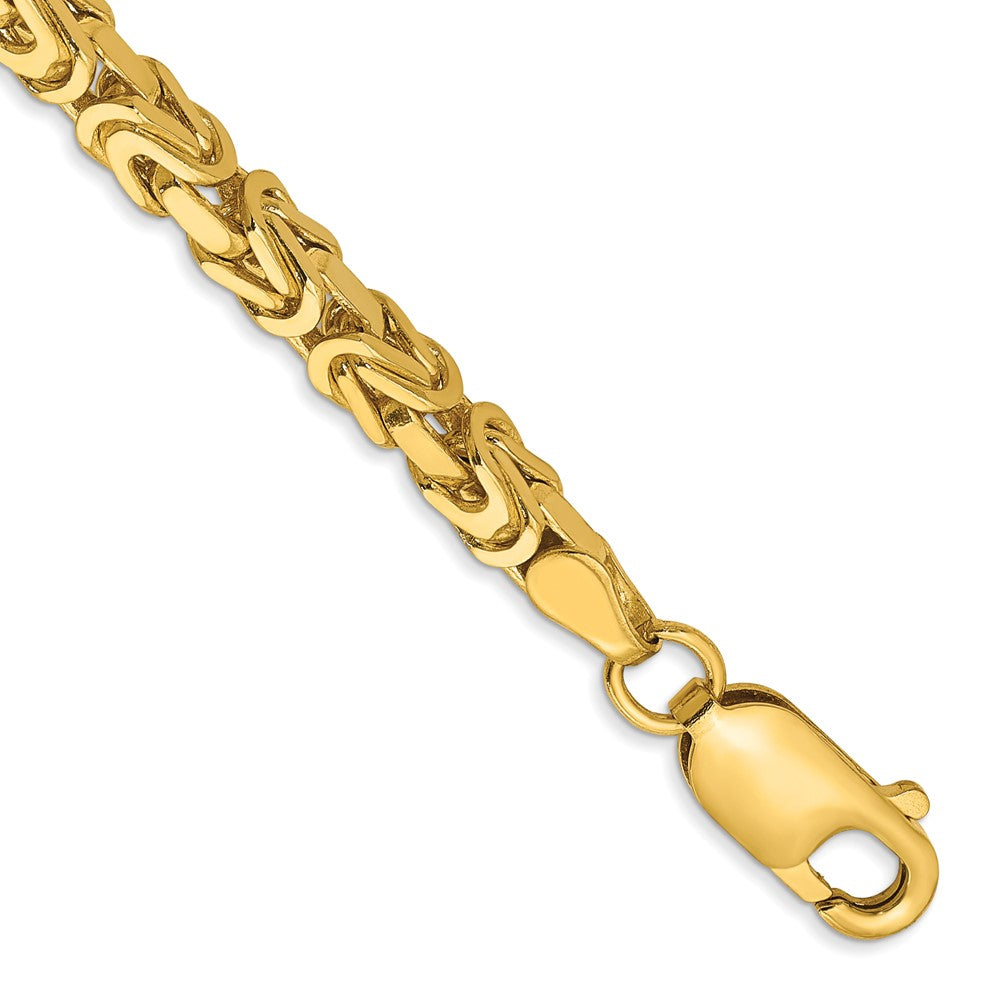 7 Inch 10K Yellow Gold 10K 3.25mm Byzantine Chain Bracelet