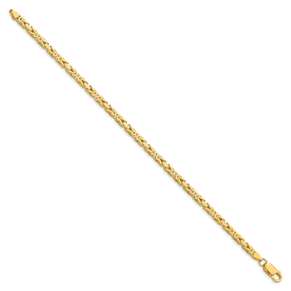 8 Inch 10K Yellow Gold 10K 3.25mm Byzantine Chain Bracelet