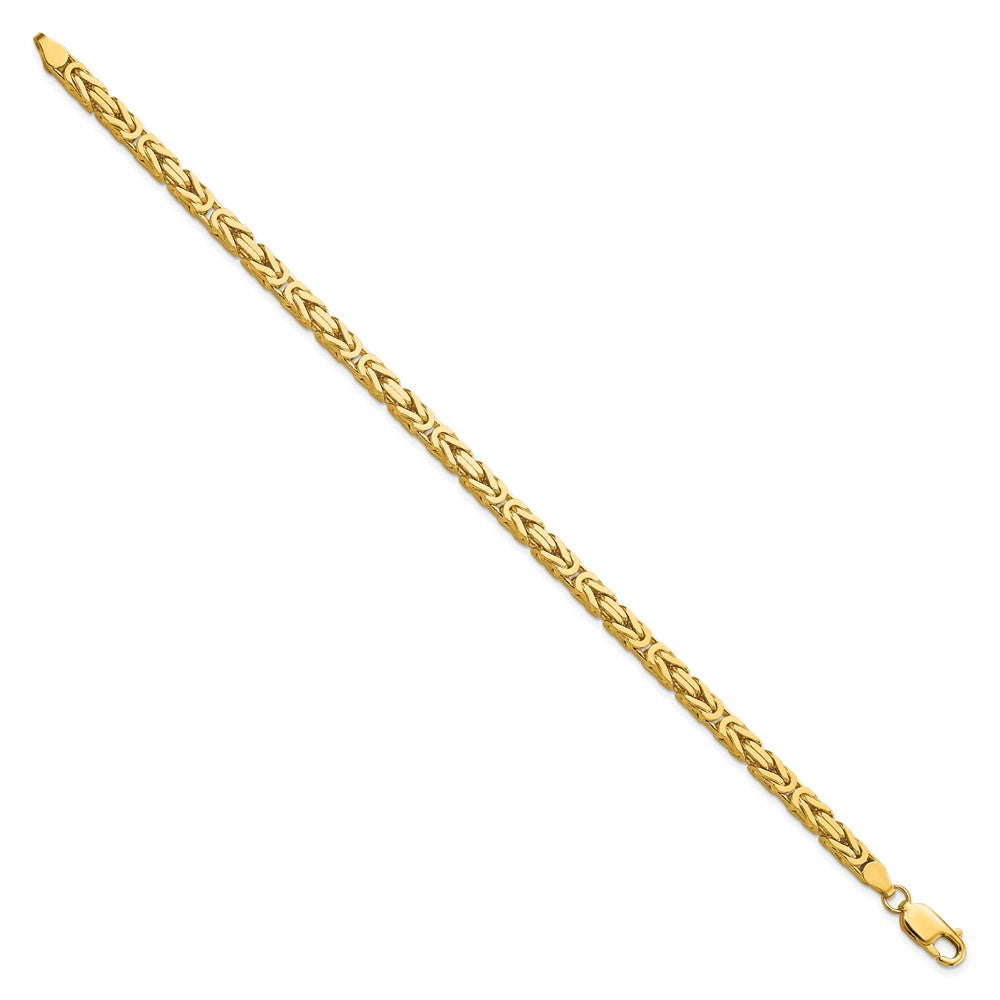 8 Inch 10K Yellow Gold 10K 4mm Byzantine Chain Bracelet
