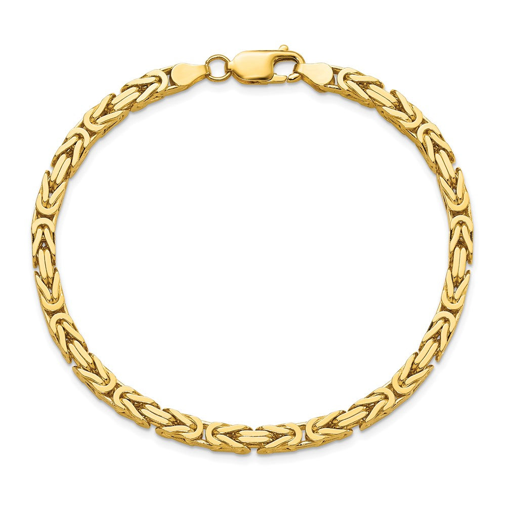 8 Inch 10K Yellow Gold 10K 4mm Byzantine Chain Bracelet