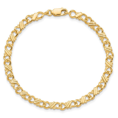10k Yellow Gold Solid Polished Fancy Bracelet