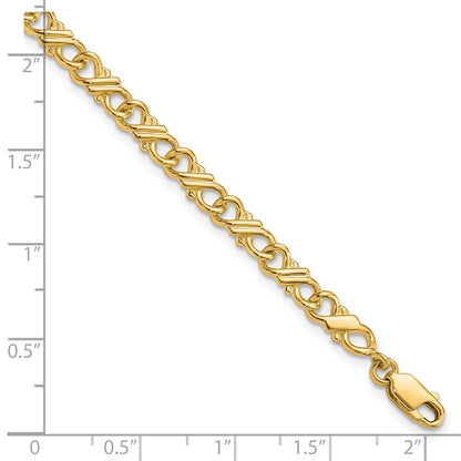 10k Yellow Gold Solid Polished Fancy Bracelet