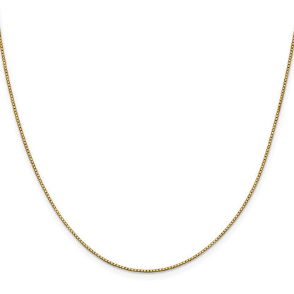 22 Inch 10K Yellow Gold .95mm Box Chain Necklace