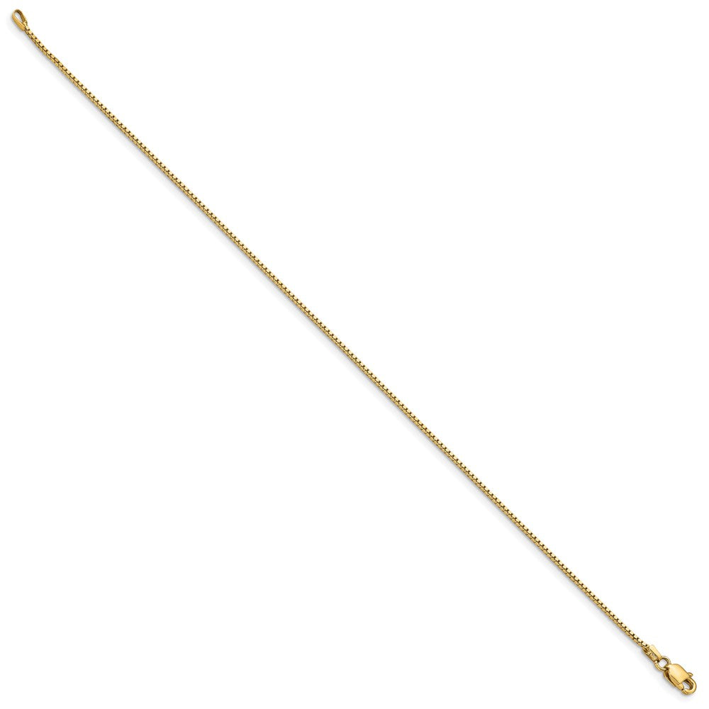 10K Yellow Gold .95mm Box Chain Anklet