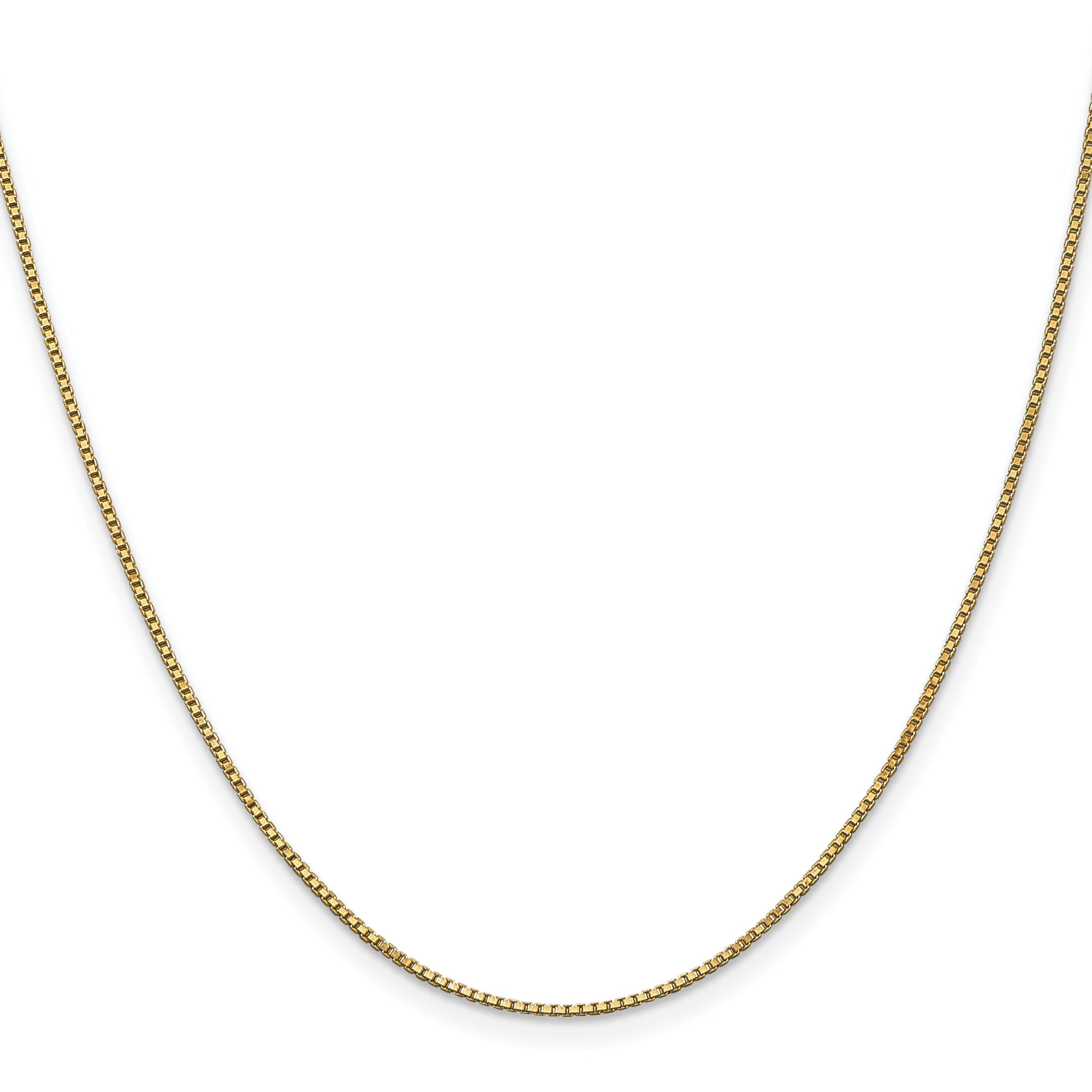 3 Inch 10k Yellow Gold 1mm Box Chain Necklace