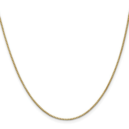 3 Inch 10k Yellow Gold 1mm Box Chain Necklace