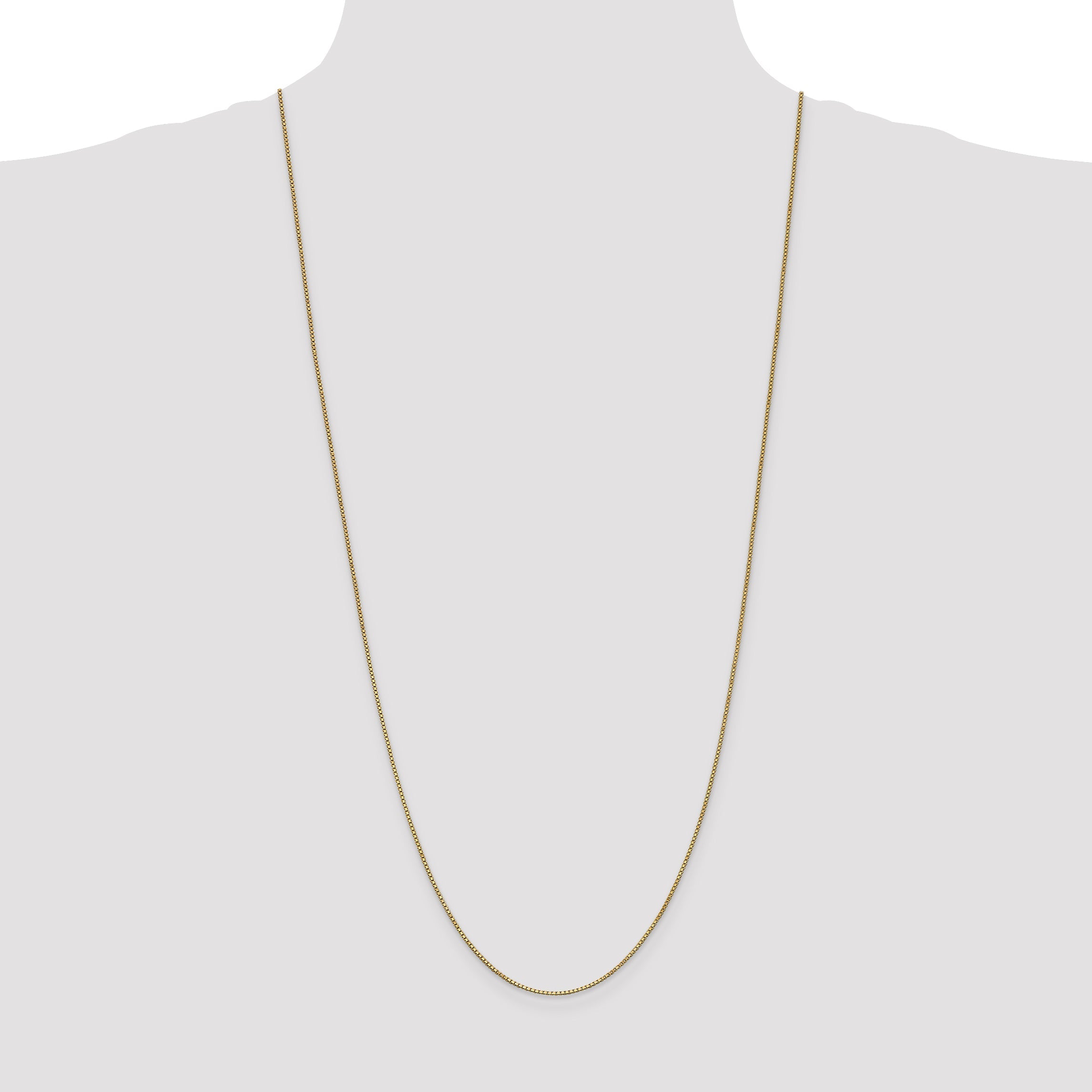3 Inch 10k Yellow Gold 1mm Box Chain Necklace