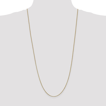 3 Inch 10k Yellow Gold 1mm Box Chain Necklace