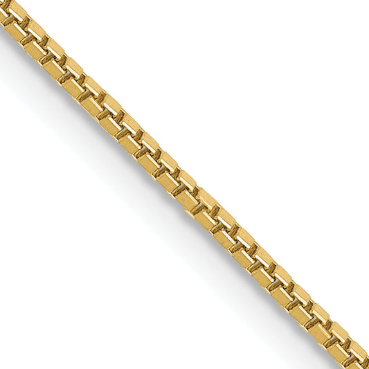 16 Inch 10k Yellow Gold 1mm Box Chain Necklace