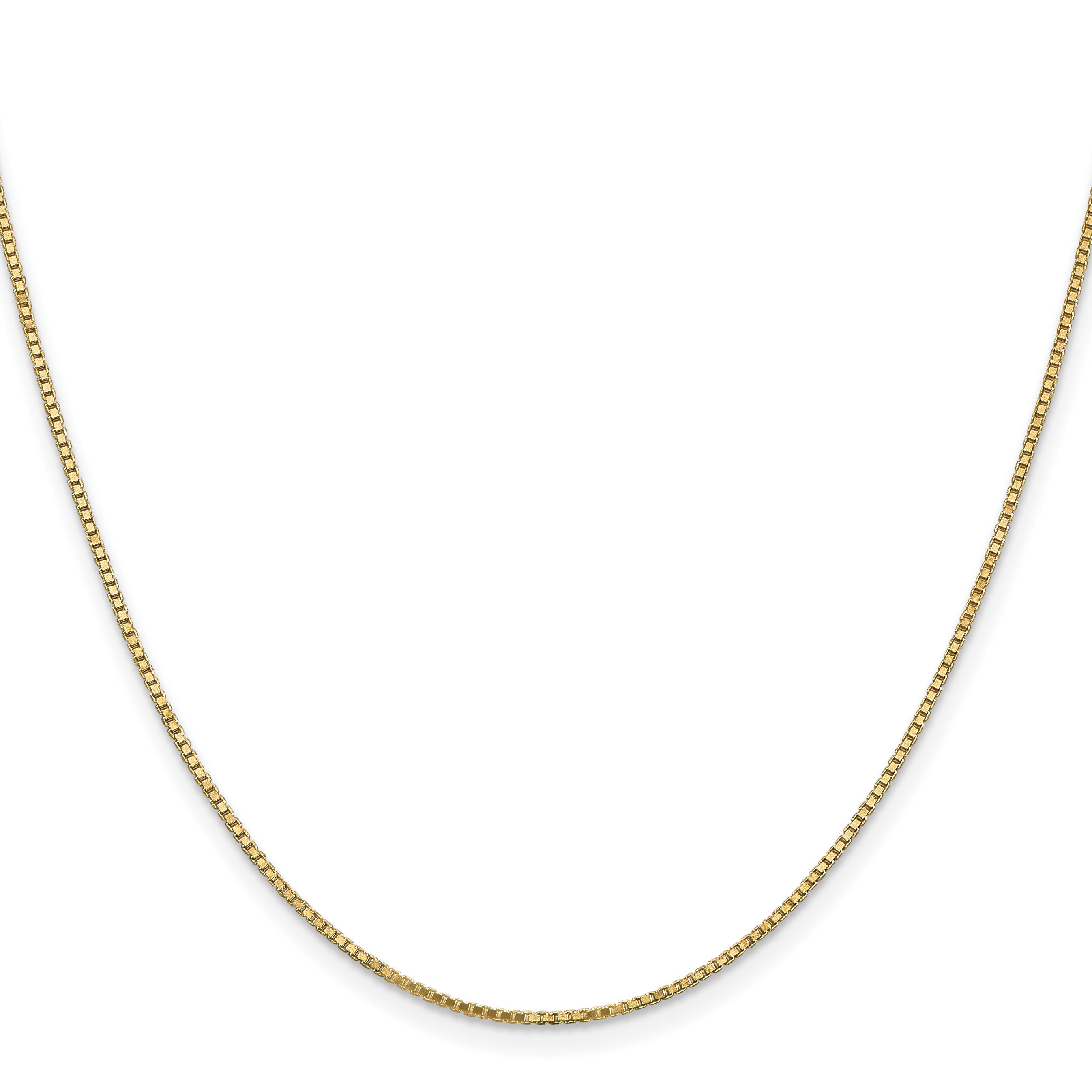 24 Inch 10k Yellow Gold 1.1mm Box Chain Necklace