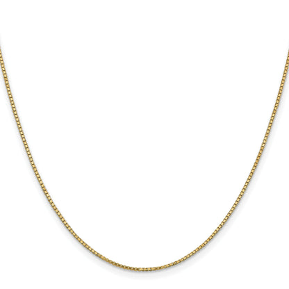 24 Inch 10k Yellow Gold 1.1mm Box Chain Necklace
