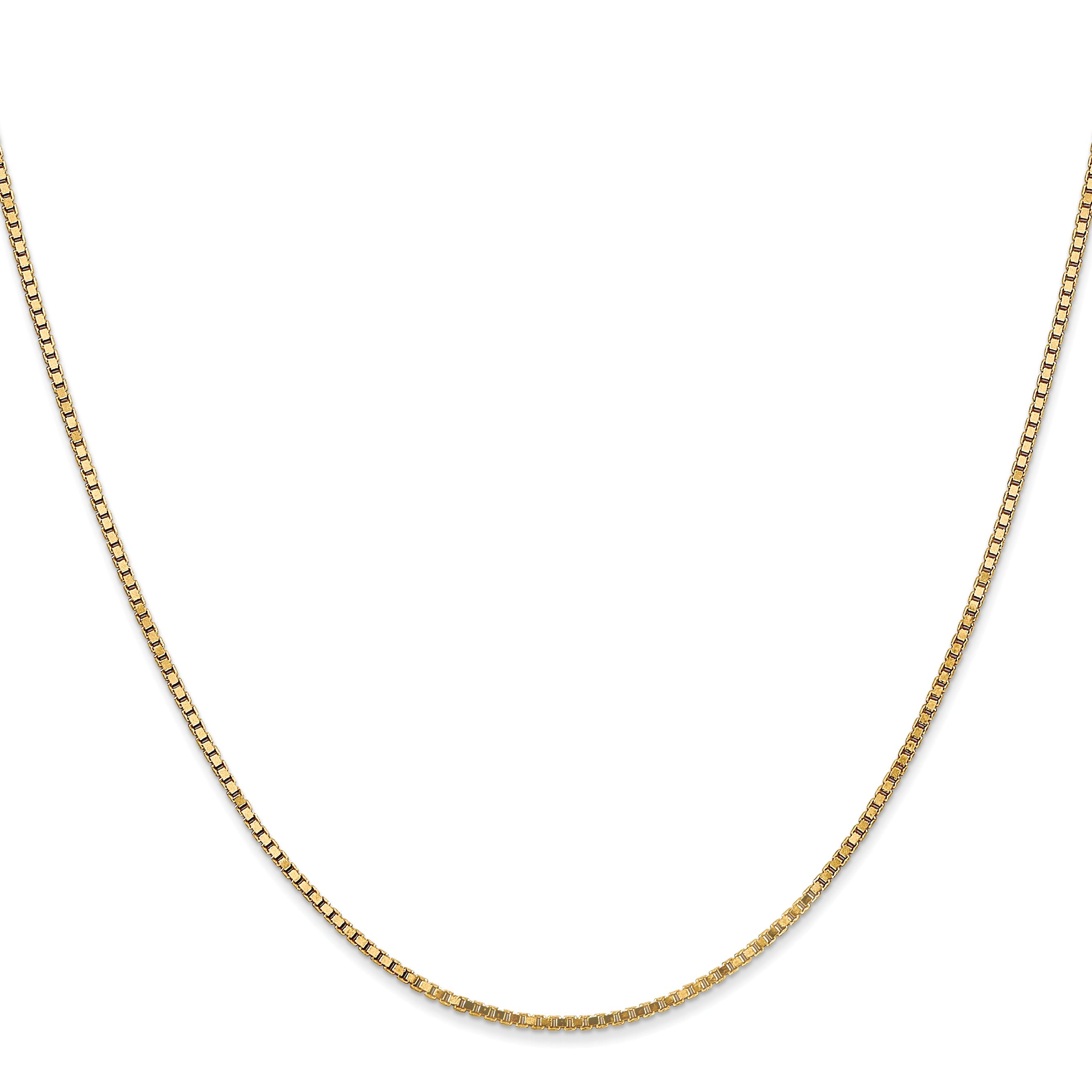16 Inch 10k Yellow Gold 1.3mm Box Chain Necklace
