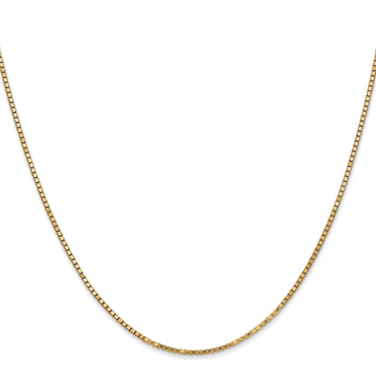 16 Inch 10k Yellow Gold 1.3mm Box Chain Necklace