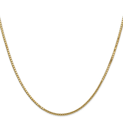 16 Inch 10k Yellow Gold 1.5mm Box Chain Necklace