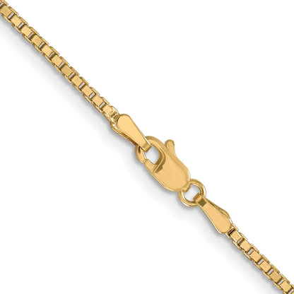 16 Inch 10k Yellow Gold 1.5mm Box Chain Necklace