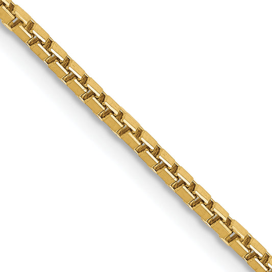 3 Inch 10k Yellow Gold 1.5mm Box Chain Necklace