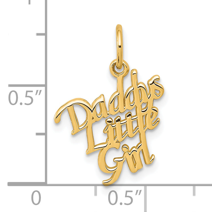 10k Yellow Gold DADDYS LITTLE GIRL Charm
