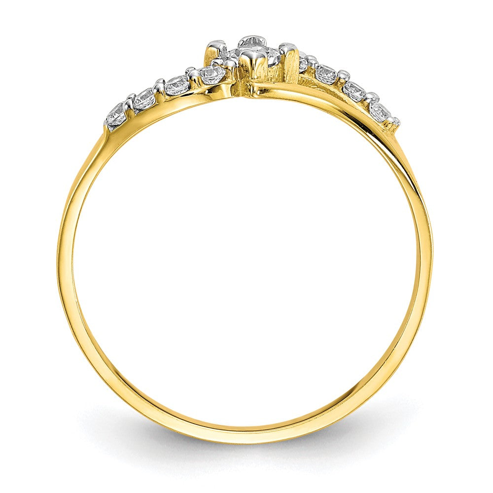 10K Yellow Gold Cz Ring