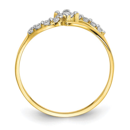 10K Yellow Gold Cz Ring