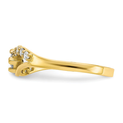 10K Yellow Gold Cz Ring
