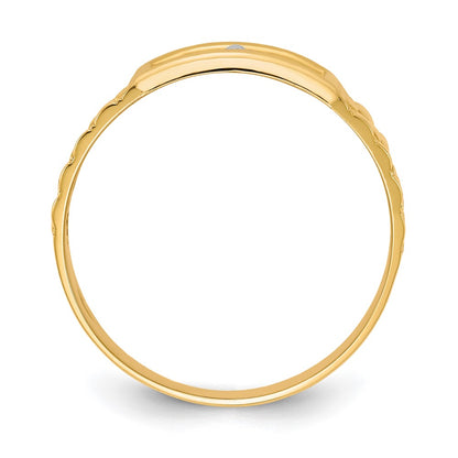 10k Yellow Gold w/Rhodium Men's Our Lady of Guadalupe Ring