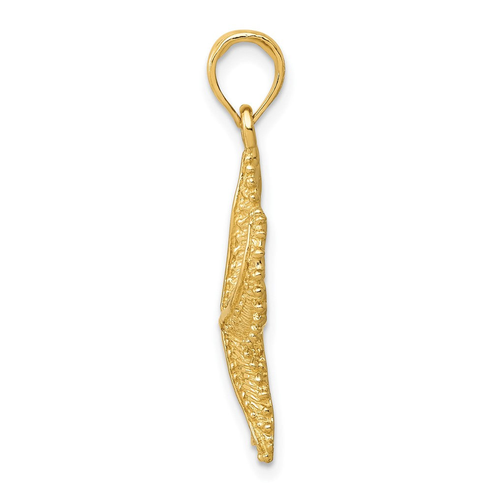 10K Yellow Gold 10K Polished Open-Backed Starfish Pendant