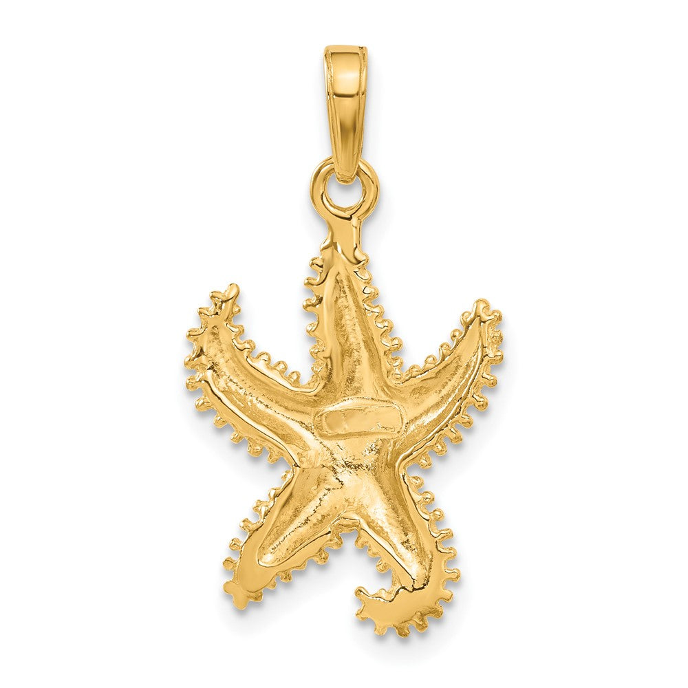 10K Yellow Gold 10K Polished Open-Backed Starfish Pendant