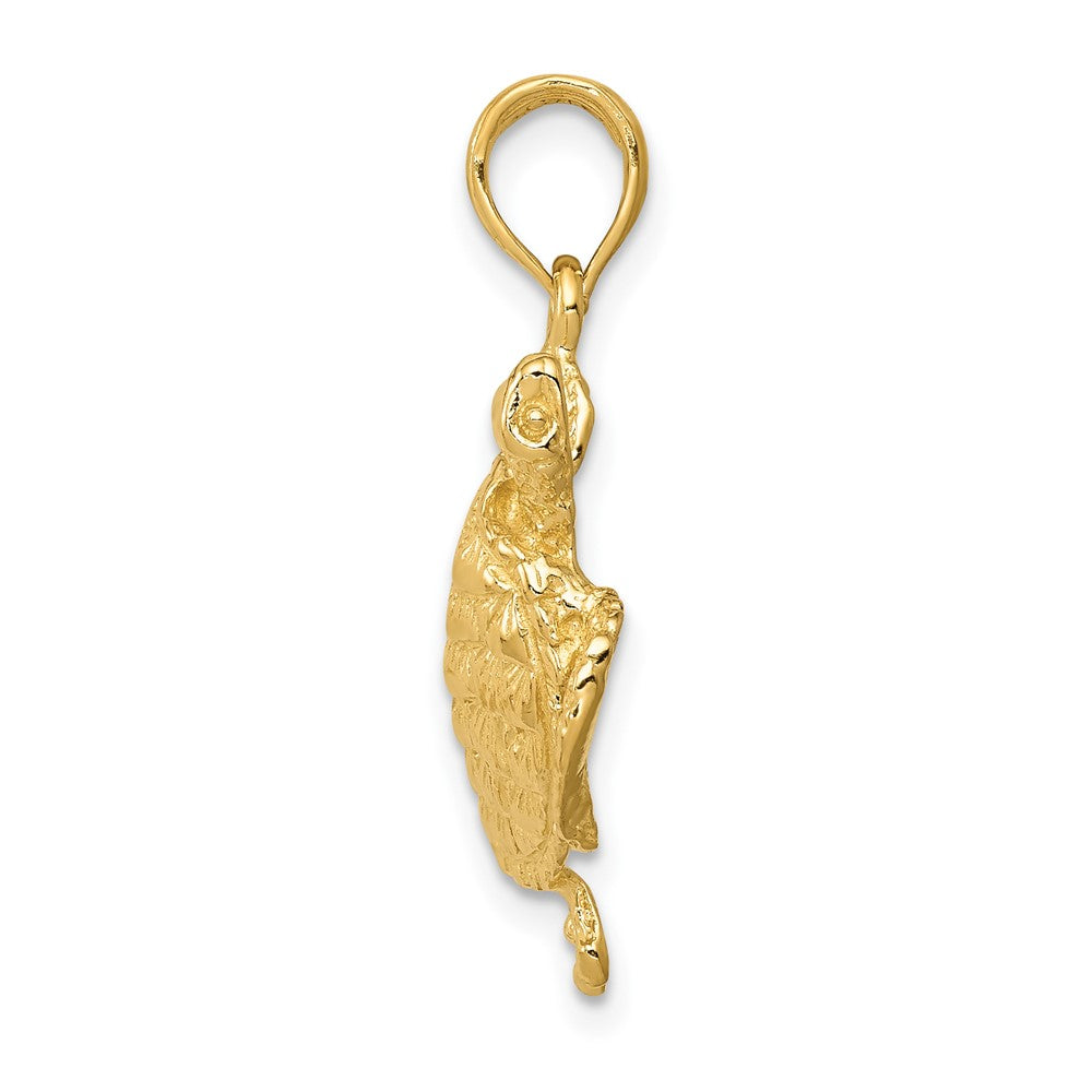 10K Yellow Gold 10K Solid Polished Open-Backed Turtle Pendant