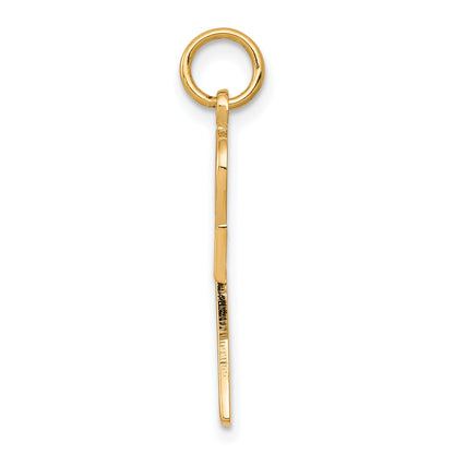 10k Yellow Gold Solid Flat-Backed Ankh/Egyptian Cross Pendant