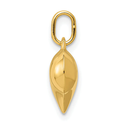 10K Yellow Gold 10K Polished 3-D Heart Pendant
