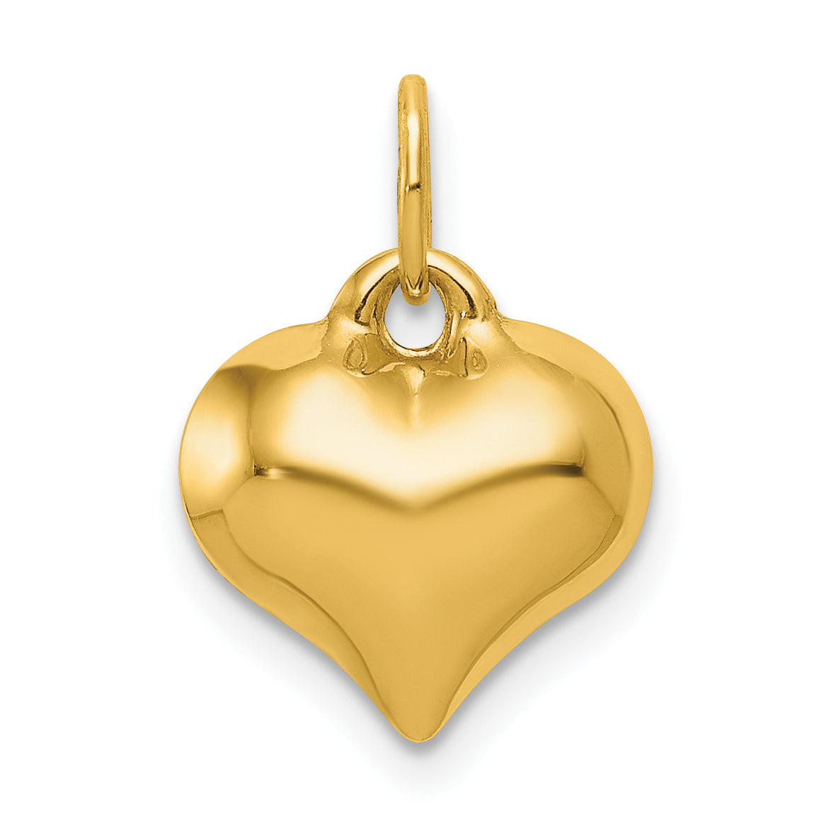 10K Yellow Gold 10K Polished 3-D Heart Pendant