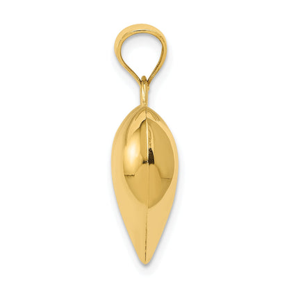 10K Yellow Gold 10K Polished 3-D Heart Pendant