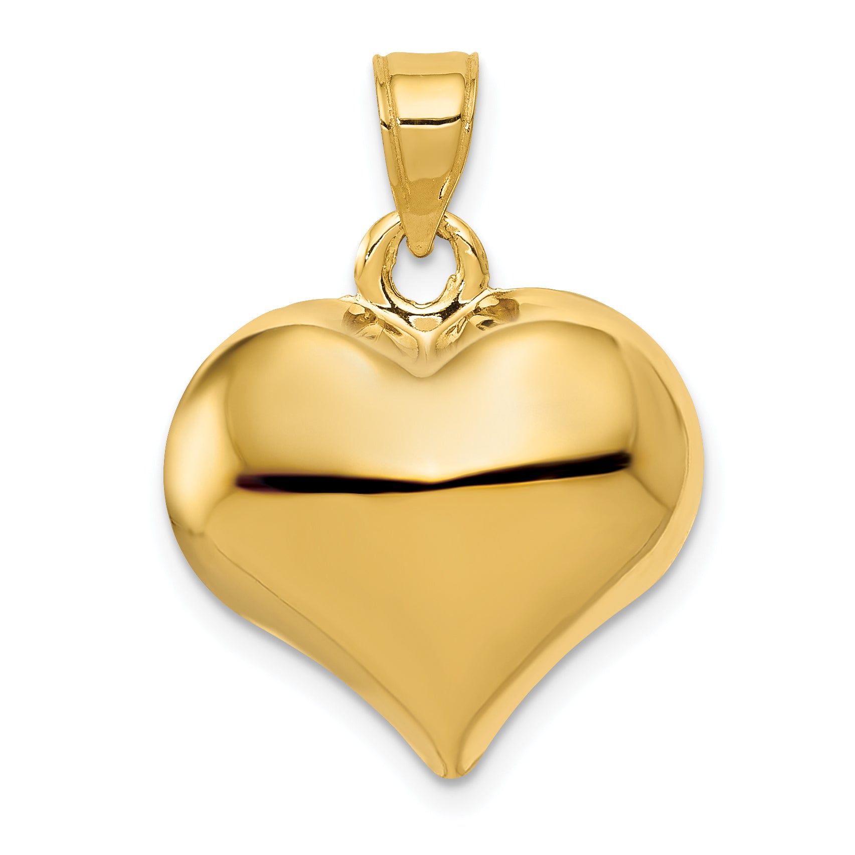 10K Yellow Gold 10K Polished 3-D Heart Pendant