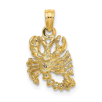 10K Yellow Gold 10K 3-D Scorpio Zodiac Pendant