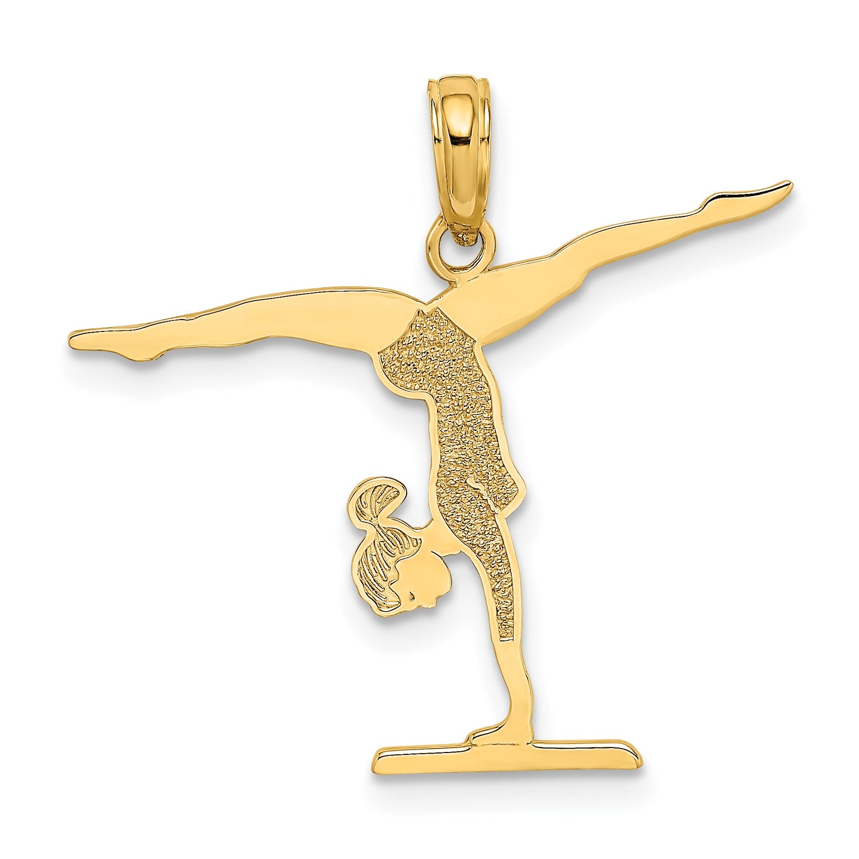 10K Yellow Gold 10K Gymnastics Floor Pendant