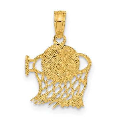 10K Yellow Gold 10K Basketball In Net Pendant