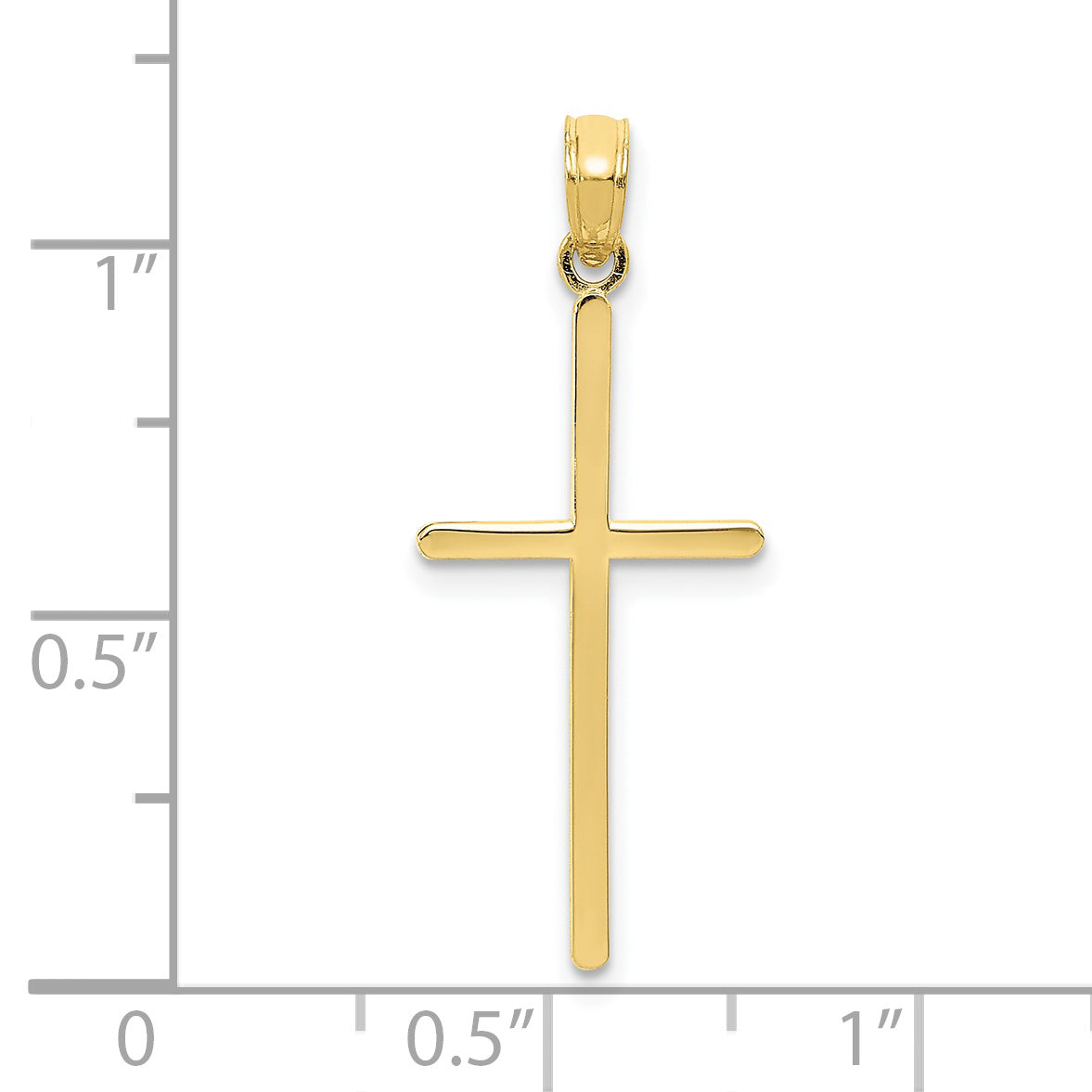 10K Yellow Gold 10K Polished Cross Pendant