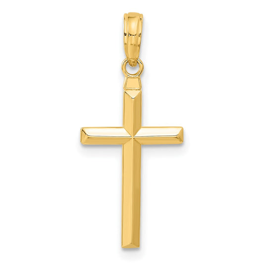 10K Yellow Gold 10K Reversible Latin Cross Pendant