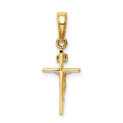10K Yellow Gold 10K Small Inri Crucifix Pendant